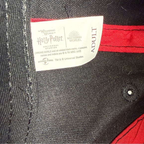 Harry Potter Gryffindor Adjustable Hat Black Embroidered Universal Studios - Picture 6 of 7